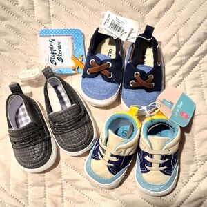 Stylish Kids Shoes Set - Blue, Gray, Cream